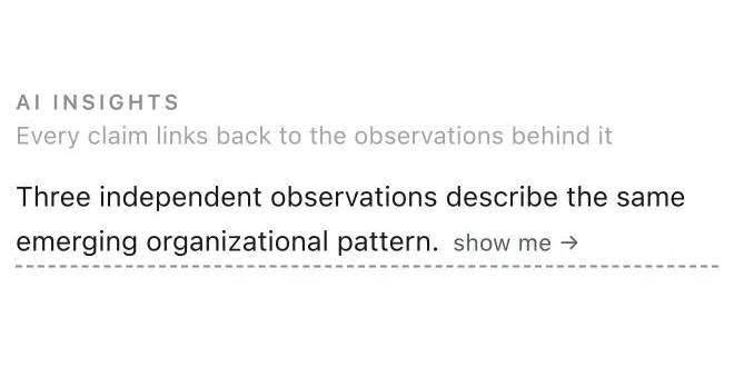 Claims you can audit, shown in the LOOM prototype